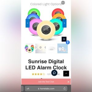 HomeLabs Sunrise Digital LED Alarm Clock - two units